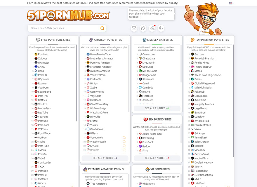 51pornhub – 2025年最好的色情网站和免费色情视频网站列表!